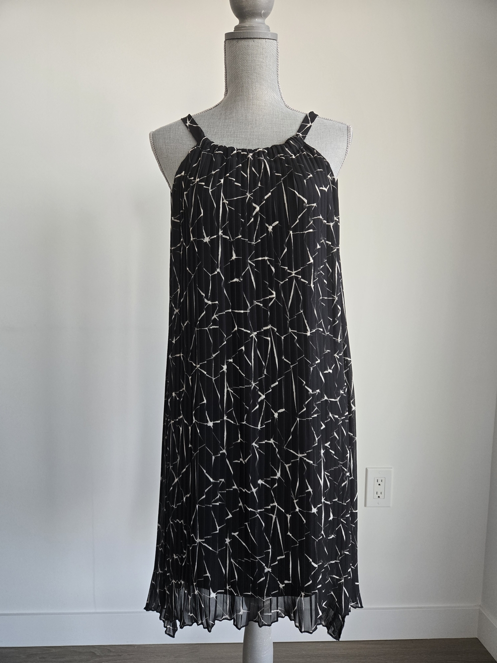 Apt. 9 A- Libe Black Sleeveless Geometric Print Dress Size 12